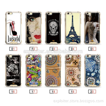 Shock proof air layer epoxy custom printed cover for iphone cover 6 plus manufacturer